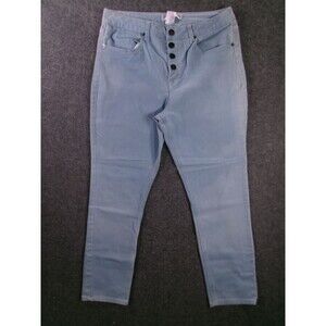 No Boundaries Jeans Womens 17 High Rise Skinny Stretch Button Fly Light Wash